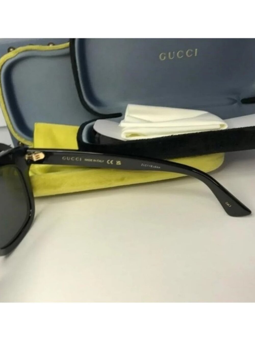 New - Gucci unisex Urban GG0326S GG/0326/S 001 Black Fashion Square Sunglasses… - Picture 7 of 12